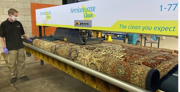 large rug in cleaning machine