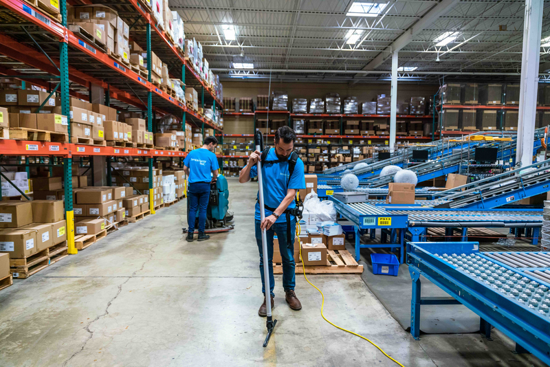 cleaning industrial setting